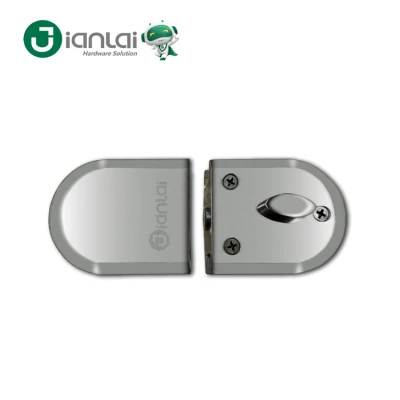  China Factory Zinc Alloy Keyless Bolt Glass Lock with Knob for Double Doors