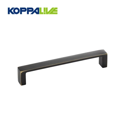 Koppalive Contracted Rectangle Kitchen Cabinet Door Handles Gold Furniture Brass Pull Handle