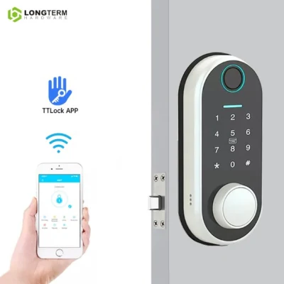  Security Round Mortise Tt Lock Password Card Fingerprint Electronic Digital Smart Deadbolt Door Locks