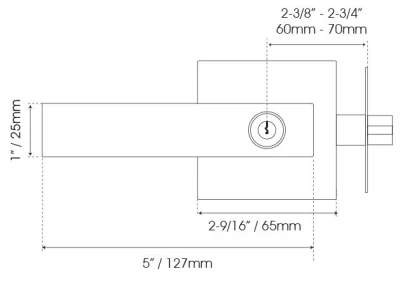 Brushed Nickel Key Handle Lever Door Lock