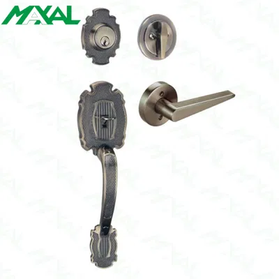 Maxal Antique Copper American Tubular Grip Set Handle Set Door Lock