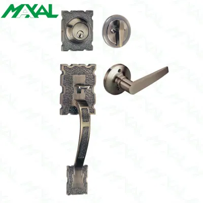 Maxal Antique Copper American Tubular Grip Set Handle Set Door Lock