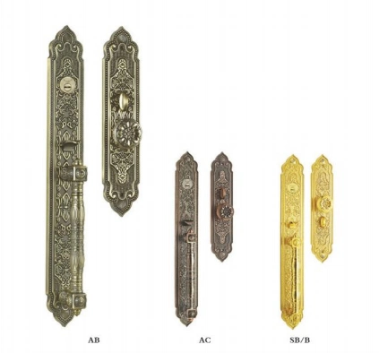 Doors Handles Antique Brass Interior Door Handle Lock Gold Copper Handles