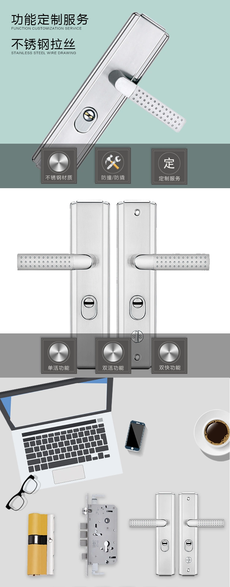 2019 Wholesale Retail Hook Lock Display Security, Steel Door Lock, Security Door Lock, Metal Door Lock