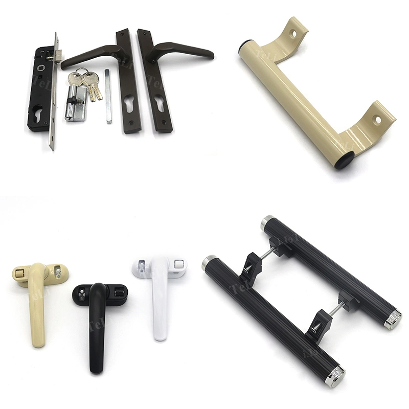 Alloy Hardware Manufacturer Closet Wood Lever UPVC Interior Black Aluminum Door Handle