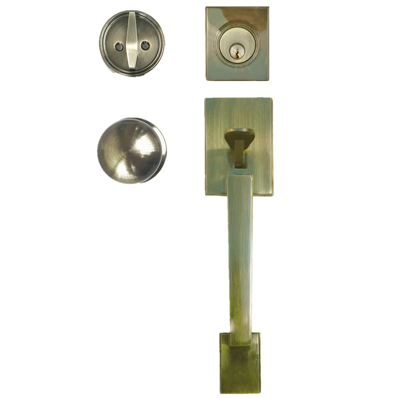 Zinc Alloy Brass Cylinder Orb Big Handle Lock for Garden Door