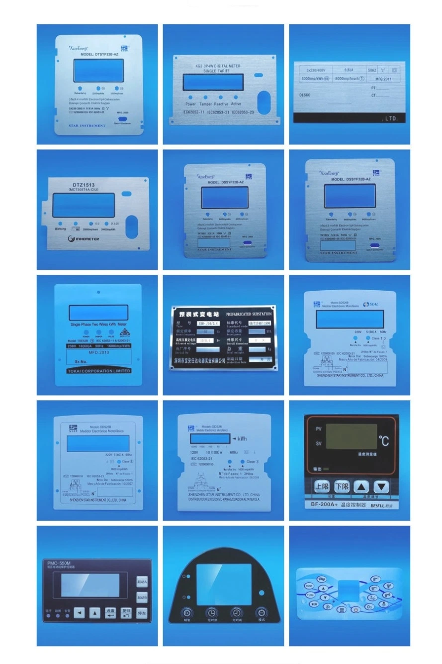 Industrial Laboratory Equipment Graphic Overlay Panel Custom Prototype Membrane Keypads Key Press Switch