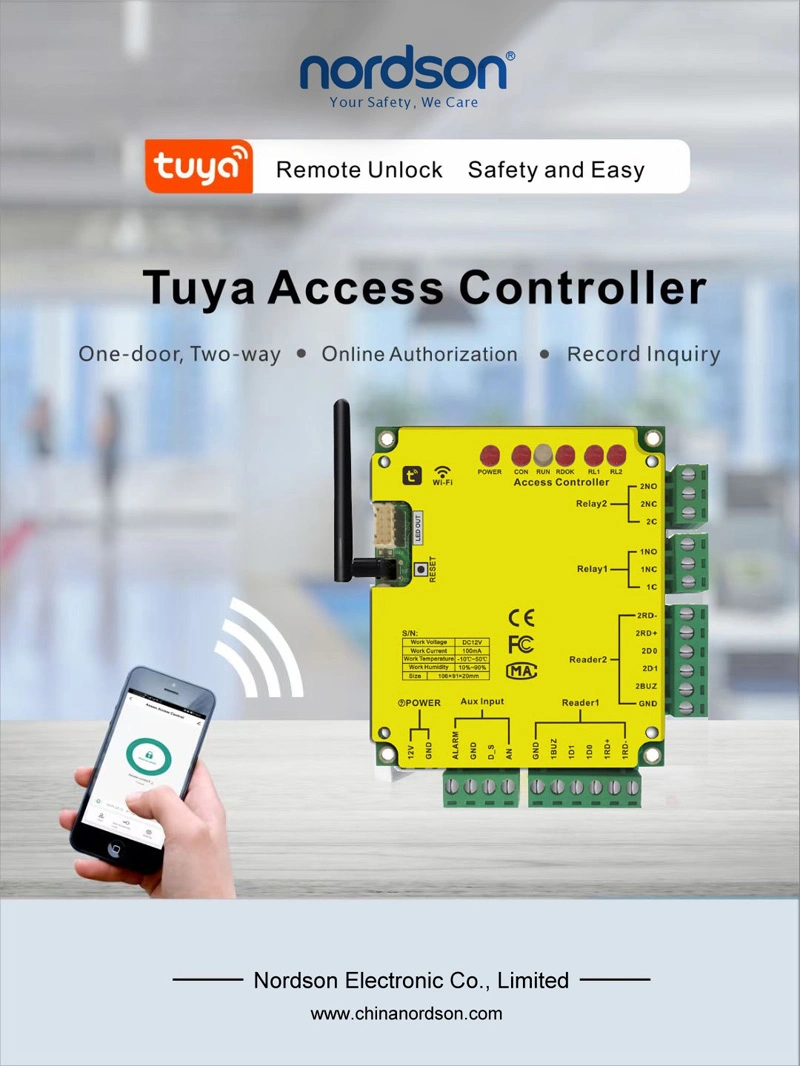 Remote Unlock One Time Pin Codes Tuya PCB System Mobile APP Online Authorization Smart WiFi Access Control Panel