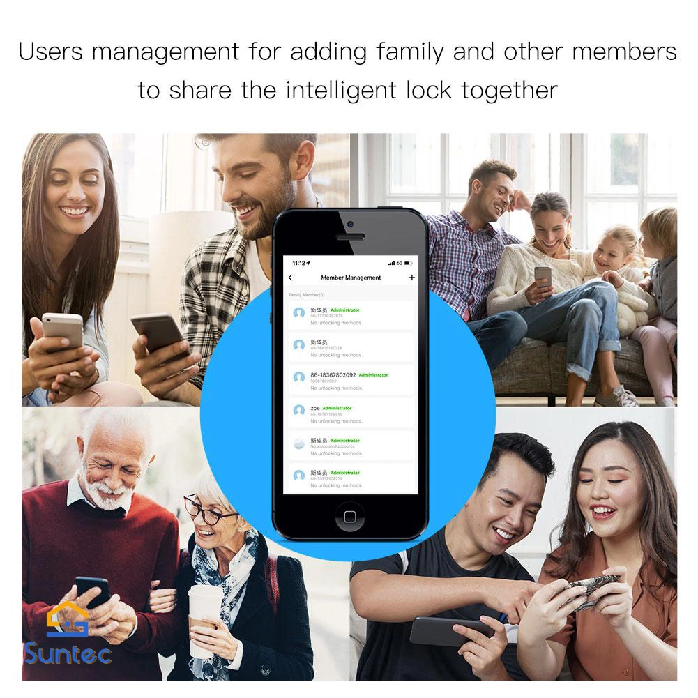 Wi-Fi Tuya Smart Door Lock Multiple Unlocking Fingerprint Lock
