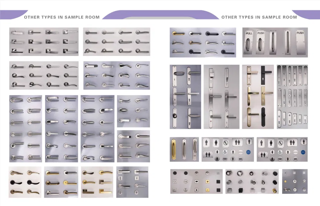 Stainless Steel 304 Commercial Door Square Type Door Handle Knob