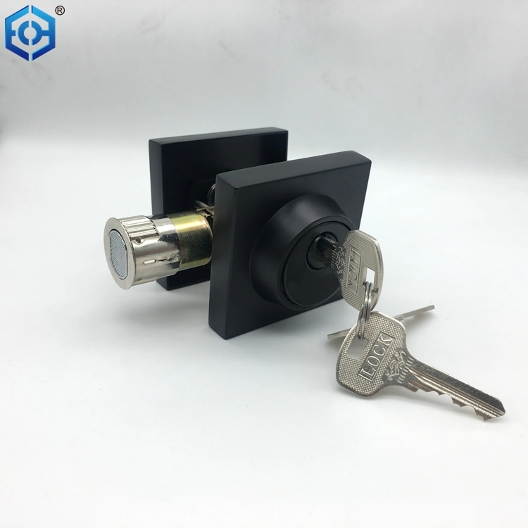 Black Zinc Alloy Single Cylinder Deadbolt Door Lock