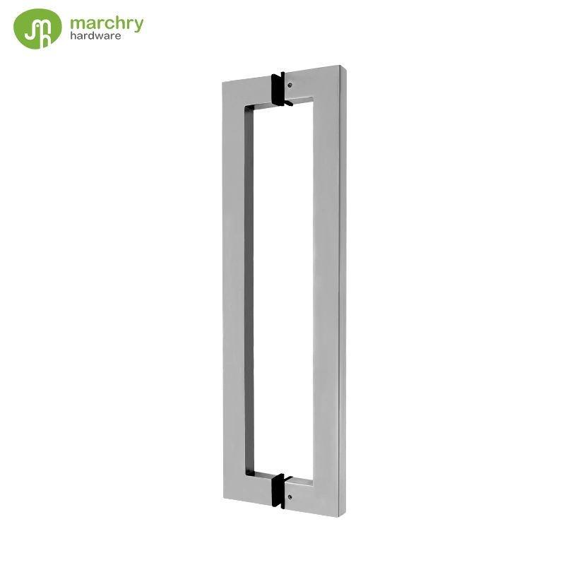 Rectangle Stainless Steel Tube Door Pull Handle for Glass Door