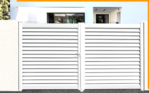 Automatic or Manual Decoration Exterior Latest Main Countryard Sliding Gate Design Garden Aluminum Double Swing Gate