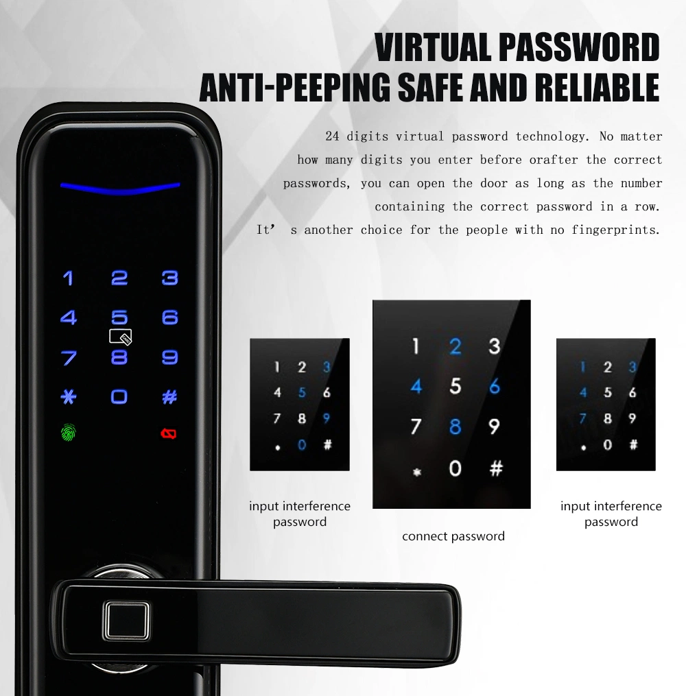 Electronic Key Free Smart Door Lock WiFi Smart Fingerprint Door