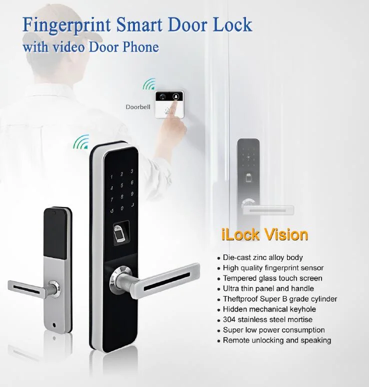 Smart Intelligent Fingerprint Door Lock with Video Monitoring Remotely (iLock vision)