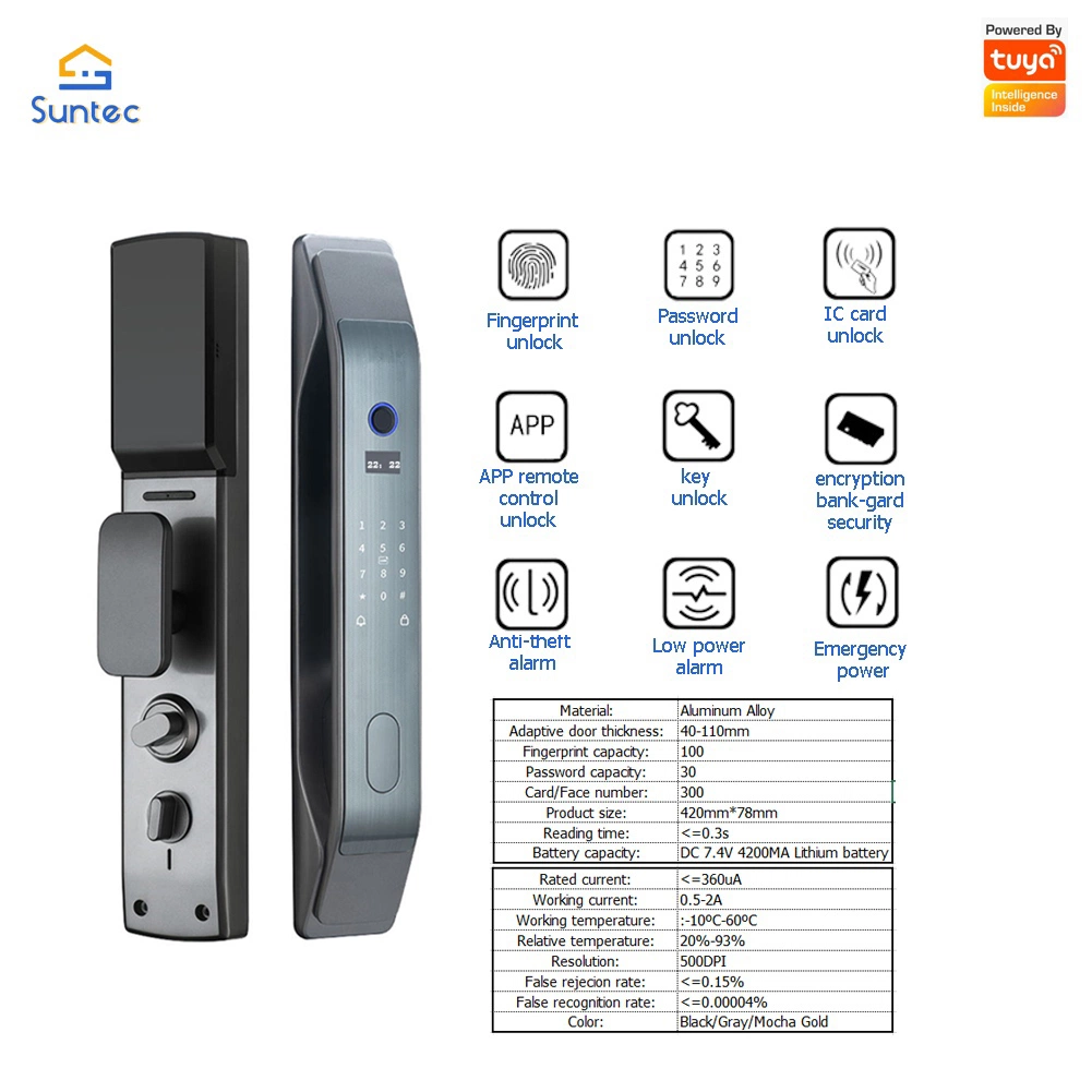 Top Quality Tuya Smart Life Automatic Smart Lock Security Door