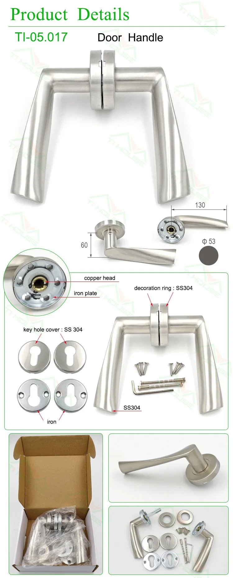 Replacement UPVC Door Handles Front Door Locksets Luxury Door Handles Lever Door Knobs