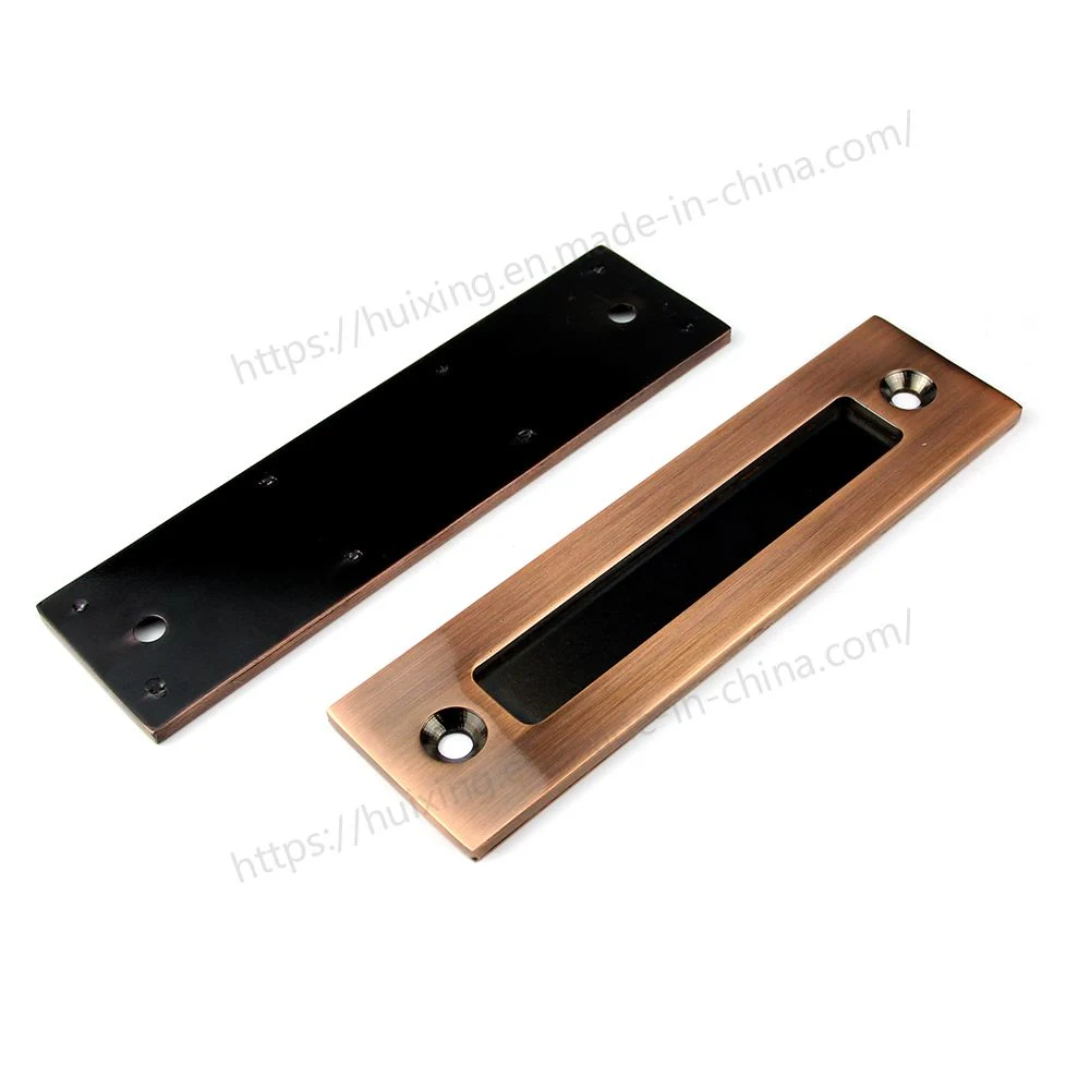 High Quality Custom Design Bronze Square Tube Antique Copper Barn Door Hardware Handle Modern