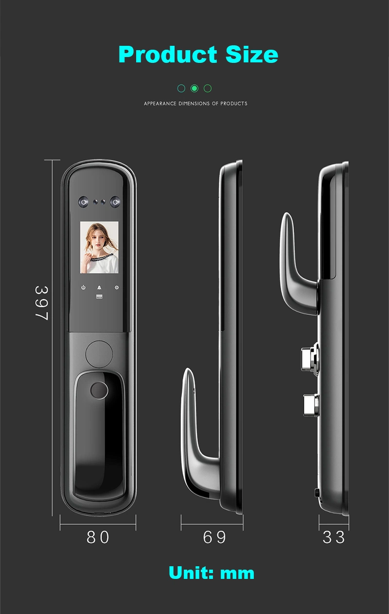 Tuya WiFi Electronic Door Lock Automatic Lock Biometric Fingerprint Lock for Smart Home