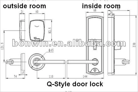 Zin Alloy Elegant Electronic Digital Cylinder Door Handle Lock