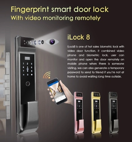 Smart Lock Combined Video Phone and Biometric Unlock (iLock 8)