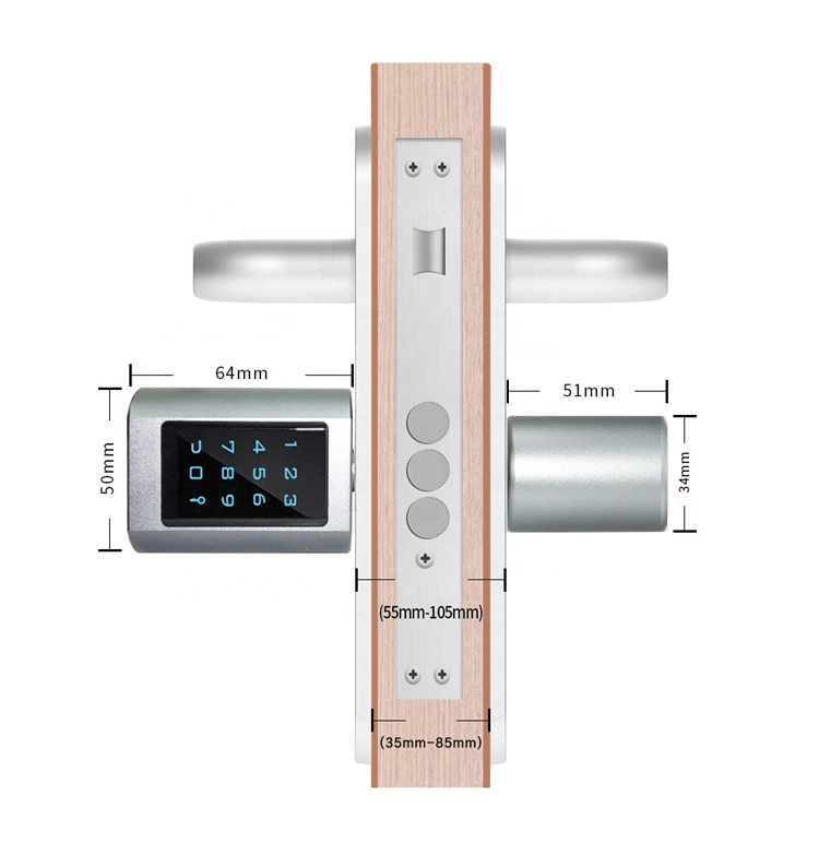 New Arrival Ttlock APP Bluetooth Electronic Door Cylinder Lock with Digital Keypad