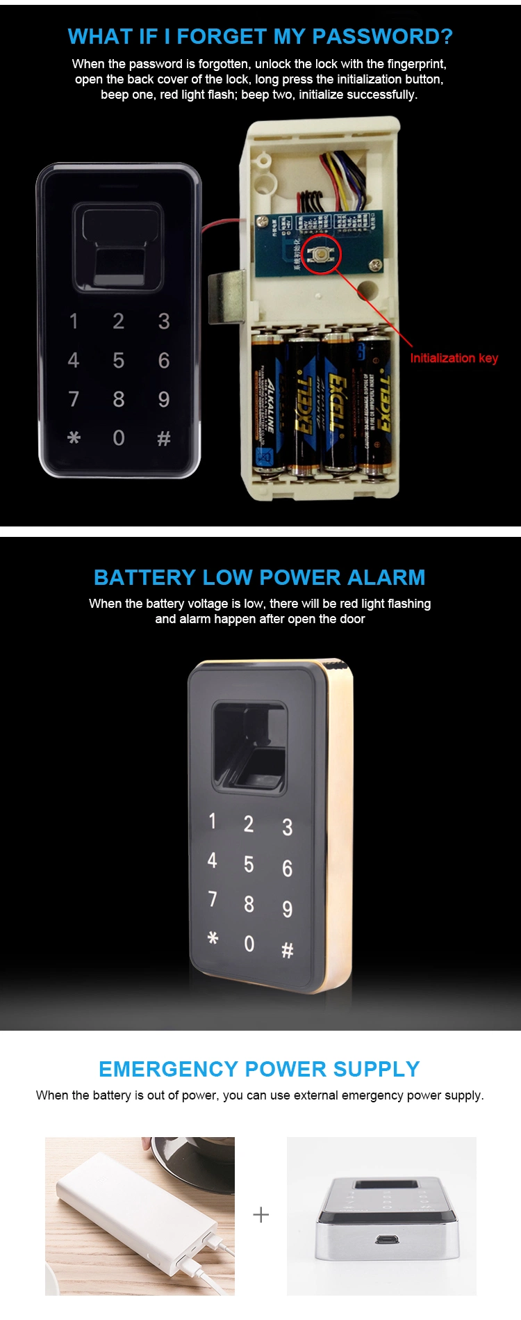 Cl-116 Perfect Quality Touch Keypad Intelligent Fingerprint Cabinet Lock for Storage Cabinet