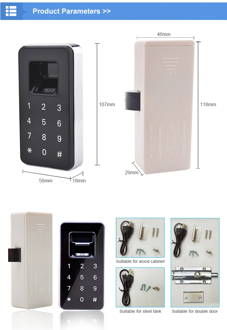 Cl-116 Perfect Quality Touch Keypad Intelligent Fingerprint Cabinet Lock for Storage Cabinet