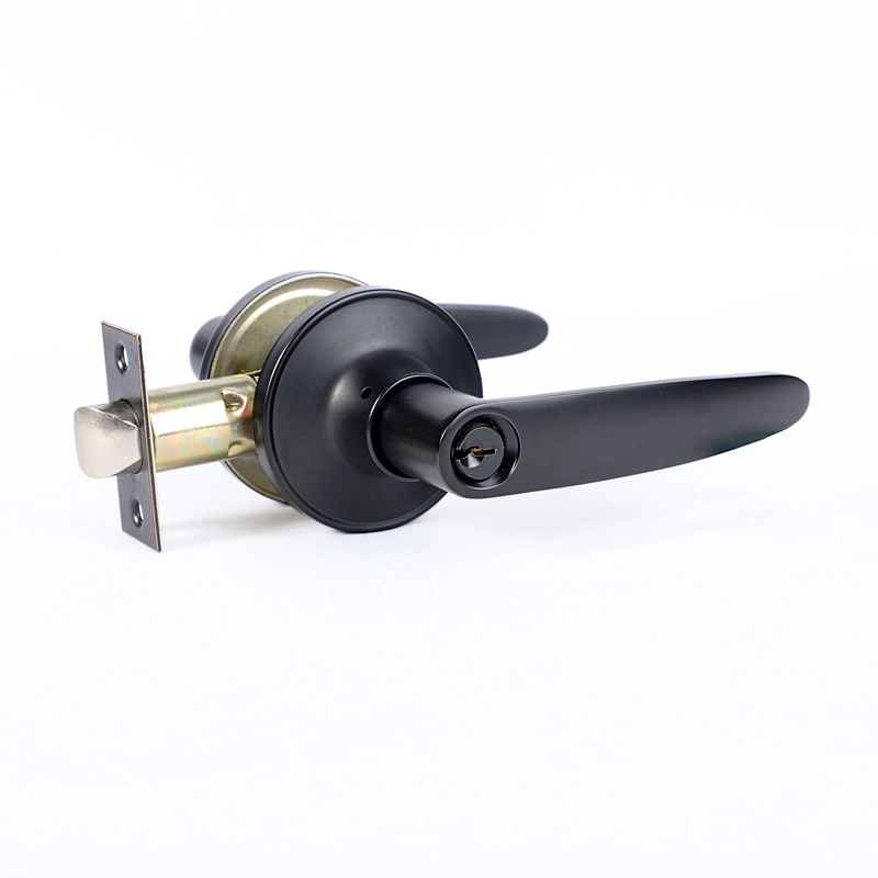 Wholesale High Quality Stainless Steel Black Entrance Tubular Lever Door Handle Lock Set