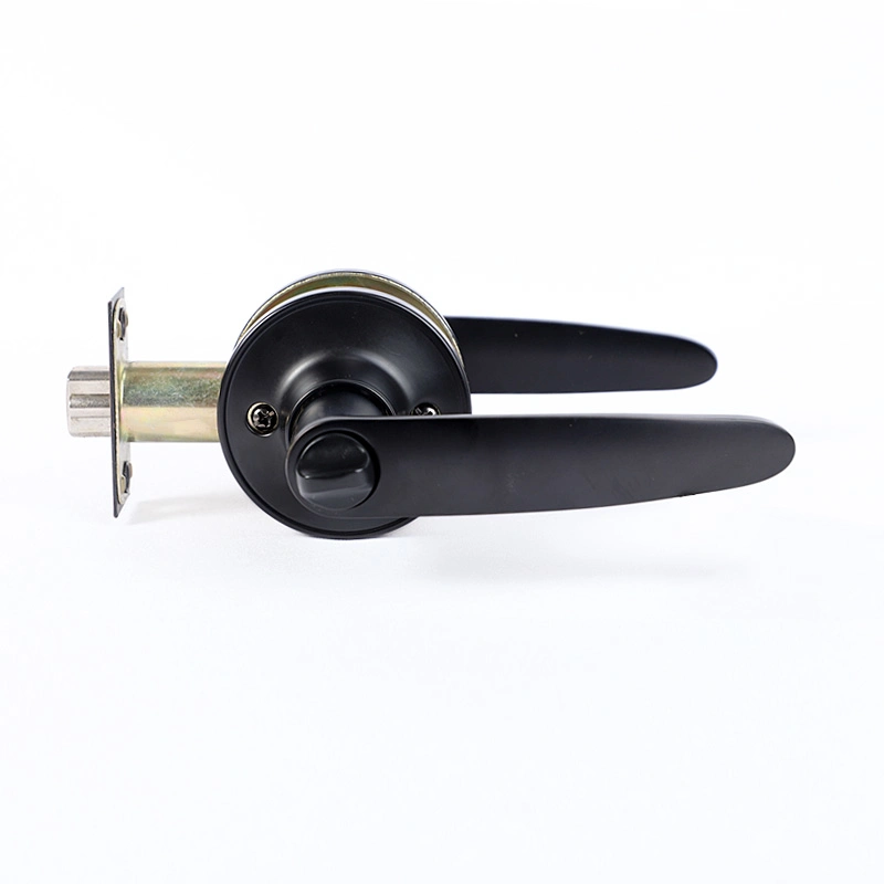 Wholesale High Quality Stainless Steel Black Entrance Tubular Lever Door Handle Lock Set