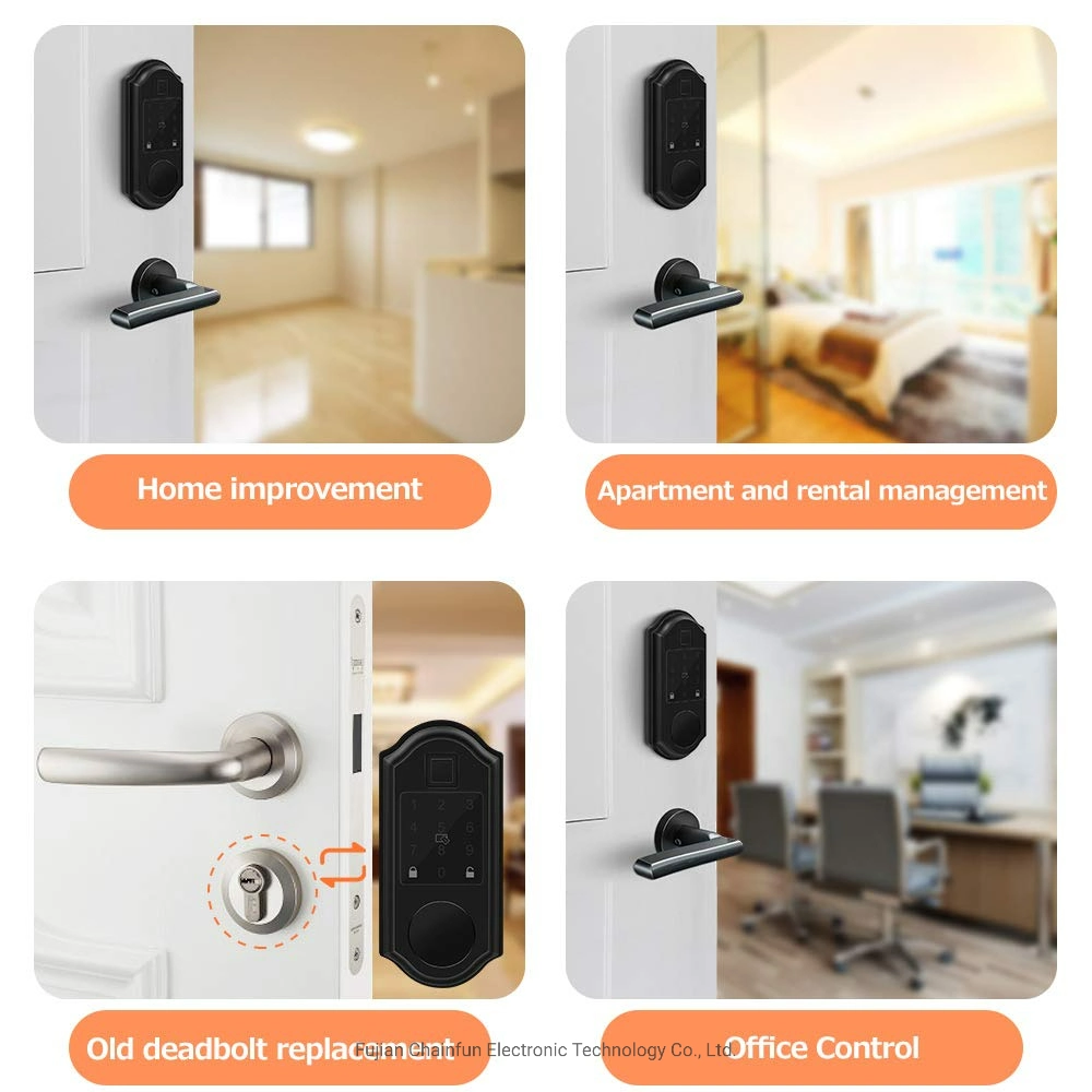 WiFi Mobile Phone Remote Control Smart Password APP Card Electronic Deadbolt Door Lock for Abnb