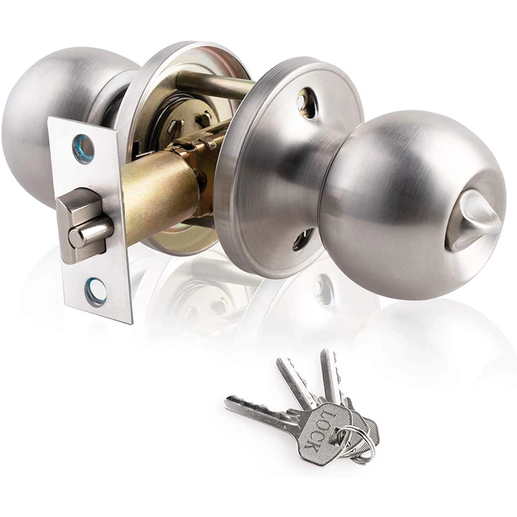 Keyed Entry Function Door Knob Lock Interior and Bathroom Door Lock