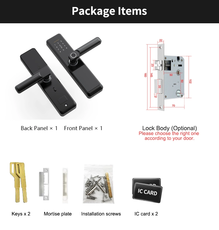 Good Quality Smart Handle Lock Fingerprint Digital Lock for House