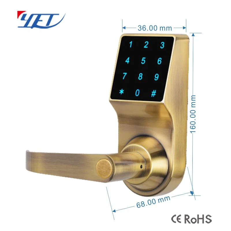 Smart Lock Electronic Touch Screen Keypad Entrance with Key Remote Keypad Digital Door Lock 902t