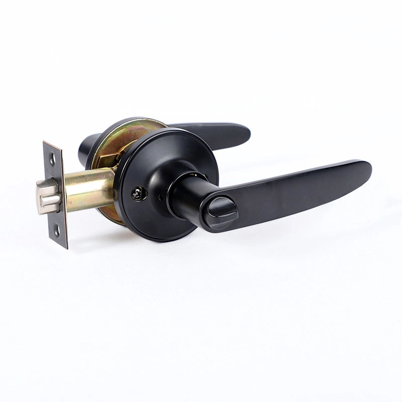 Wholesale High Quality Stainless Steel Black Entrance Tubular Lever Door Handle Lock Set