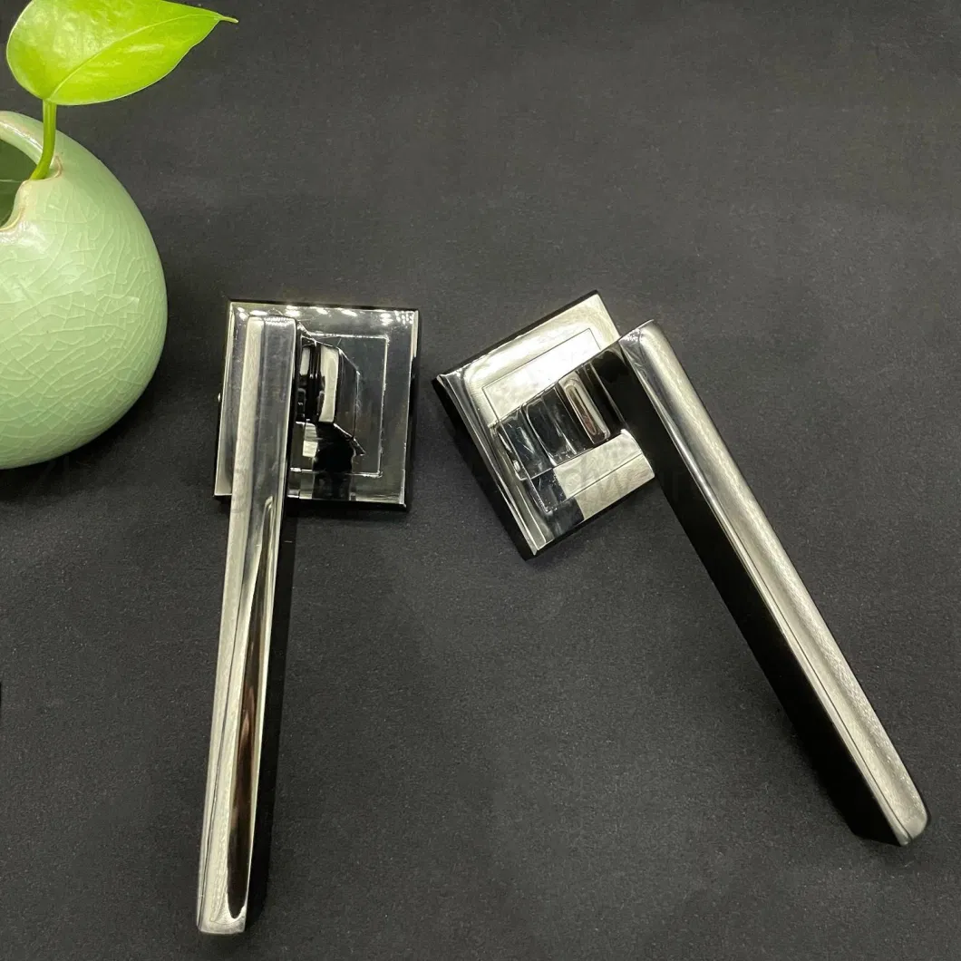 Basic Customization High Quality Aluminum Door Handle Lever Handle on Square Rosette