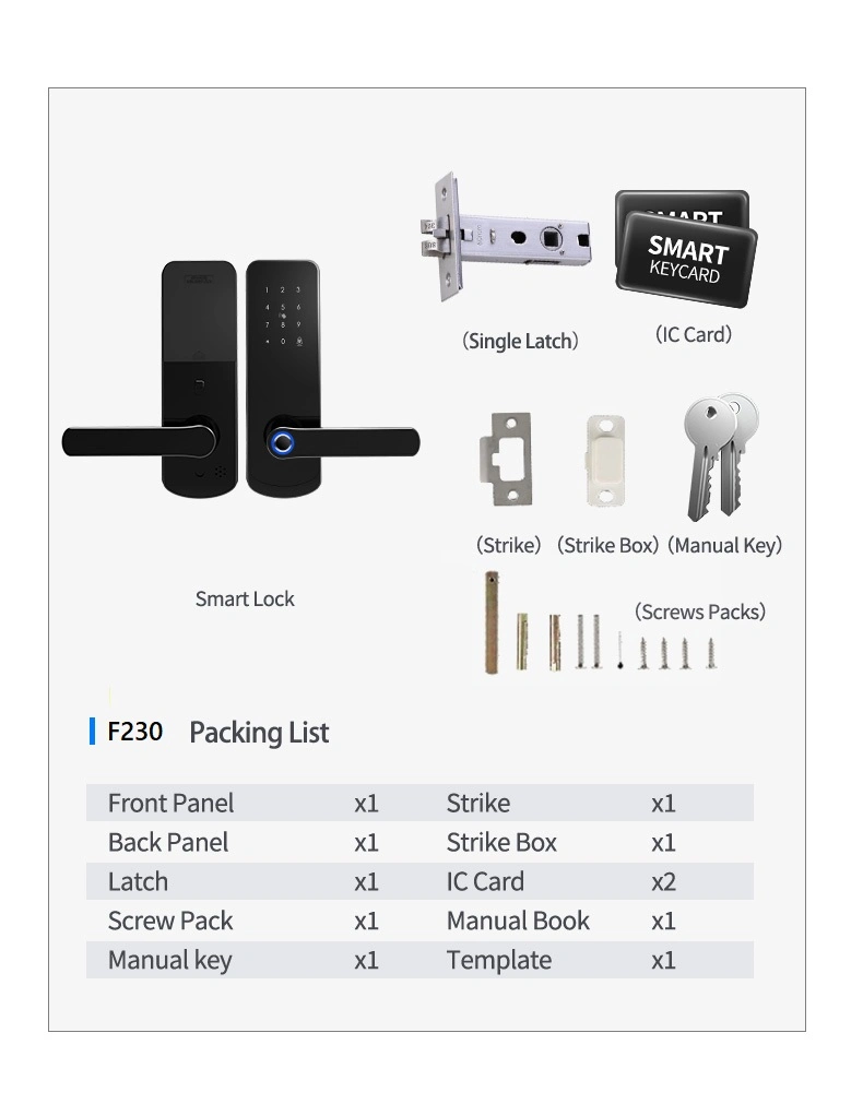 OEM Cutomizied with Tuya APP Fingerprint Cylinder Smart Door Lock