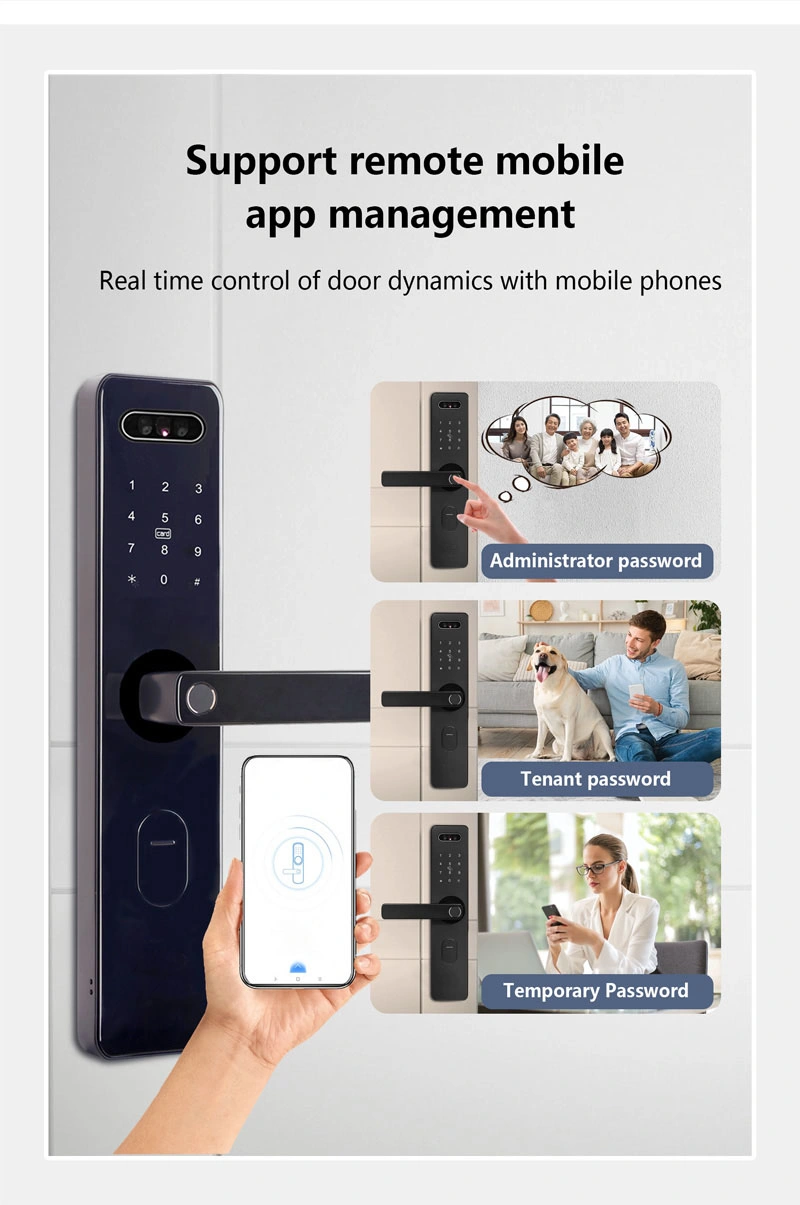 3D Face Recognition Fingerprint Open Smart Door Lock