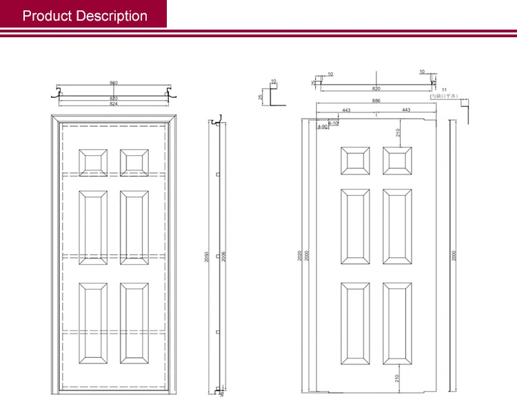 Luxury Modern 10cm Powder Coated Steel Door Home Sound-Proof Security Door Lock Reinforcement Marble Grain Front Entry Doors