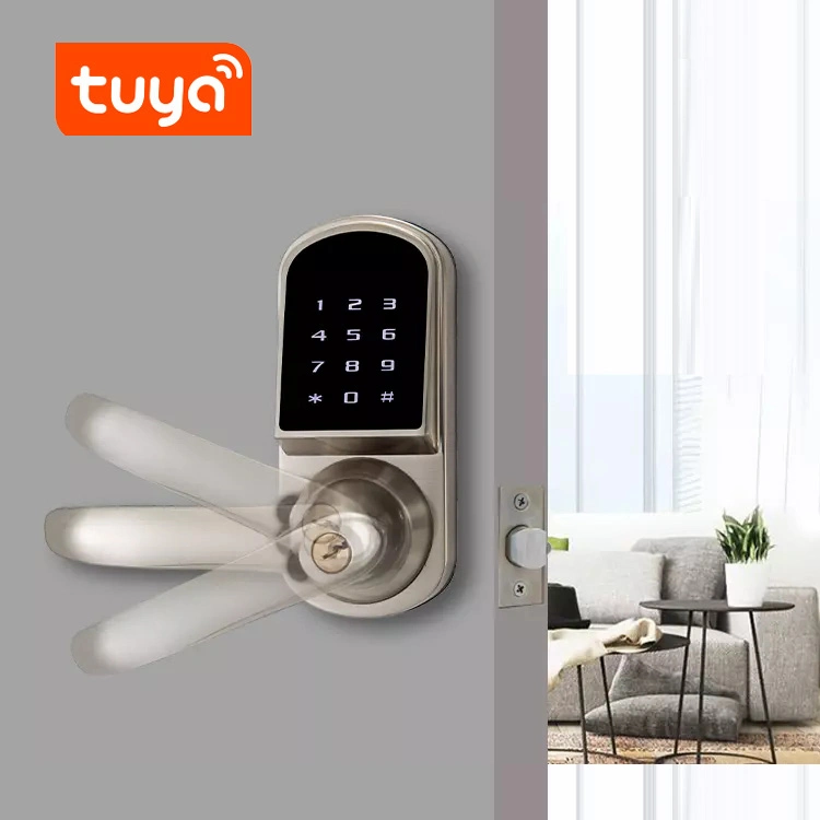 Bluetooth Electronic Safe Deadbolt Door Lock Security Tuya Smart Door Lock with Fingerprint