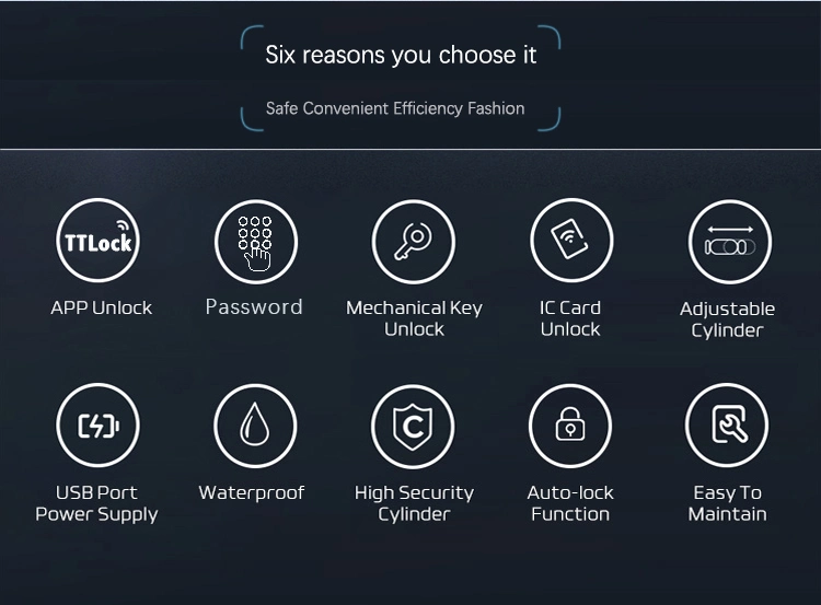 New Arrival Ttlock APP Bluetooth Electronic Door Cylinder Lock with Digital Keypad