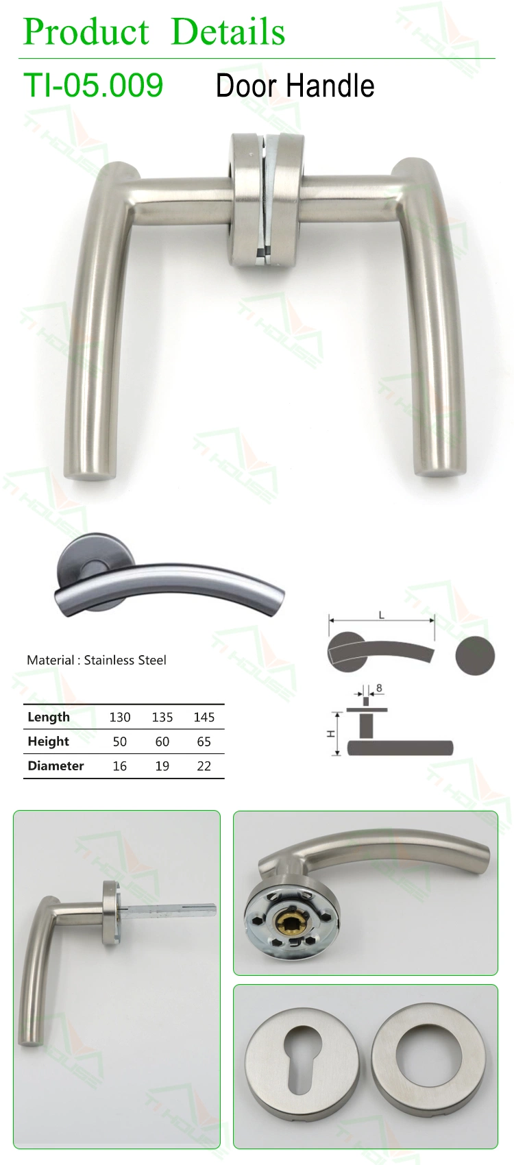 New Design Modern Safety Home Hardware Mortise Door Lock Industrial Brass Lever Door Handle