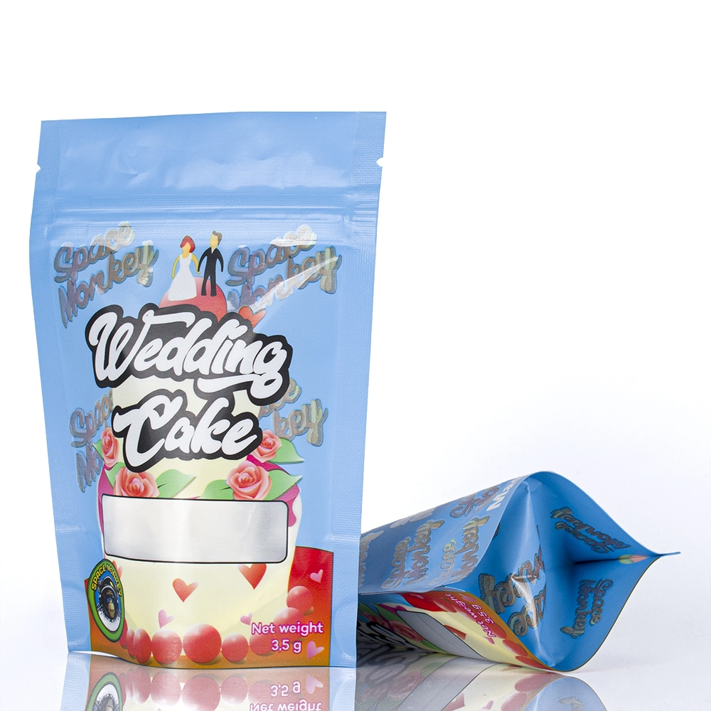 Wedding Holiday Gifts Cute Mylar Bags Zipper Lock Custom Candy Packaging