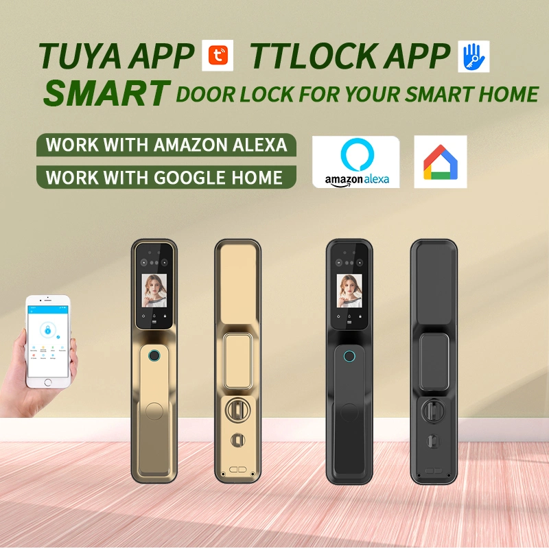 WiFi Smart Door Lock Tuya APP Face Recognition Smart Lock for Smart Home