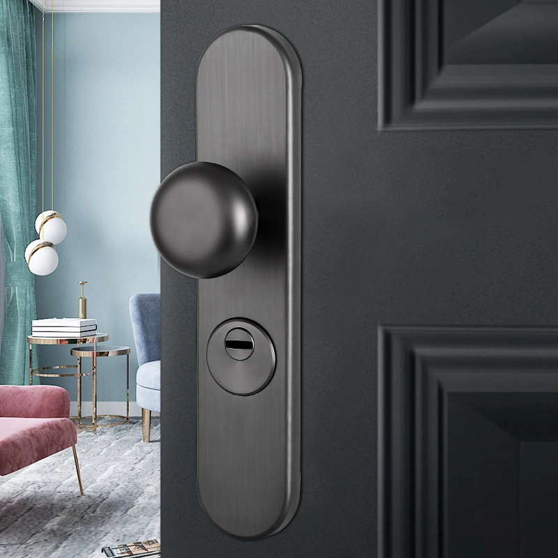 Main Luxury Chrome/Black Brushed Gold White Pull Plate Zinc Alloy Front Interior Exterior Lever Wooden Door Handle