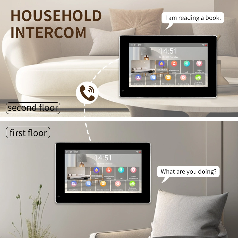 Cat 5/6 Connect Video Door Phone Intercom System Android Indoor Unit WiFi Tuya Access Control