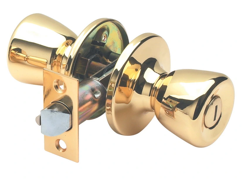 Without Key Round Interior Door Tubular Privacy Function Keyless Door Knob Lock