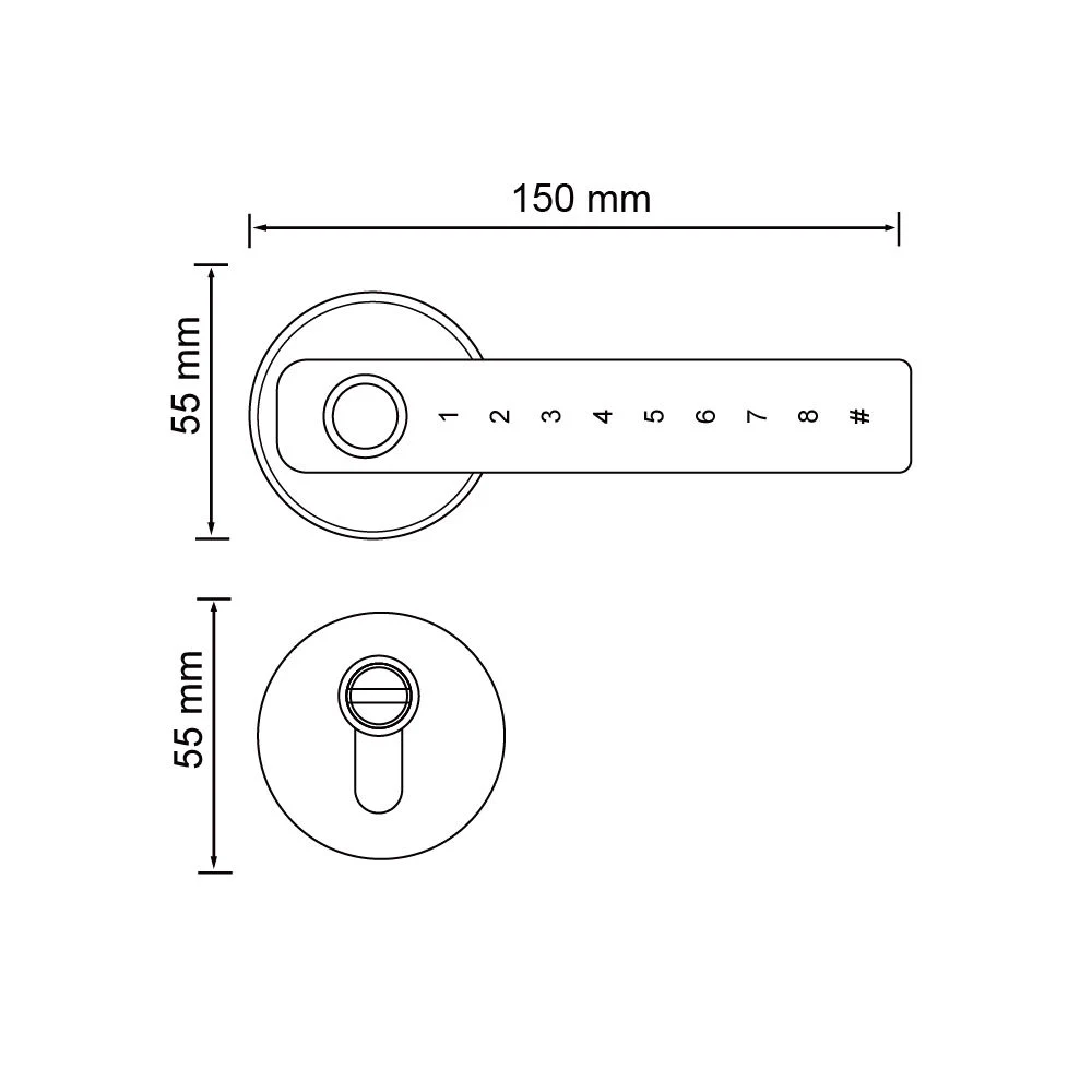 Double Latch Fingerprint Smart Key Electronics Security Bedroom Home Tuya Handle Wood Door Lock