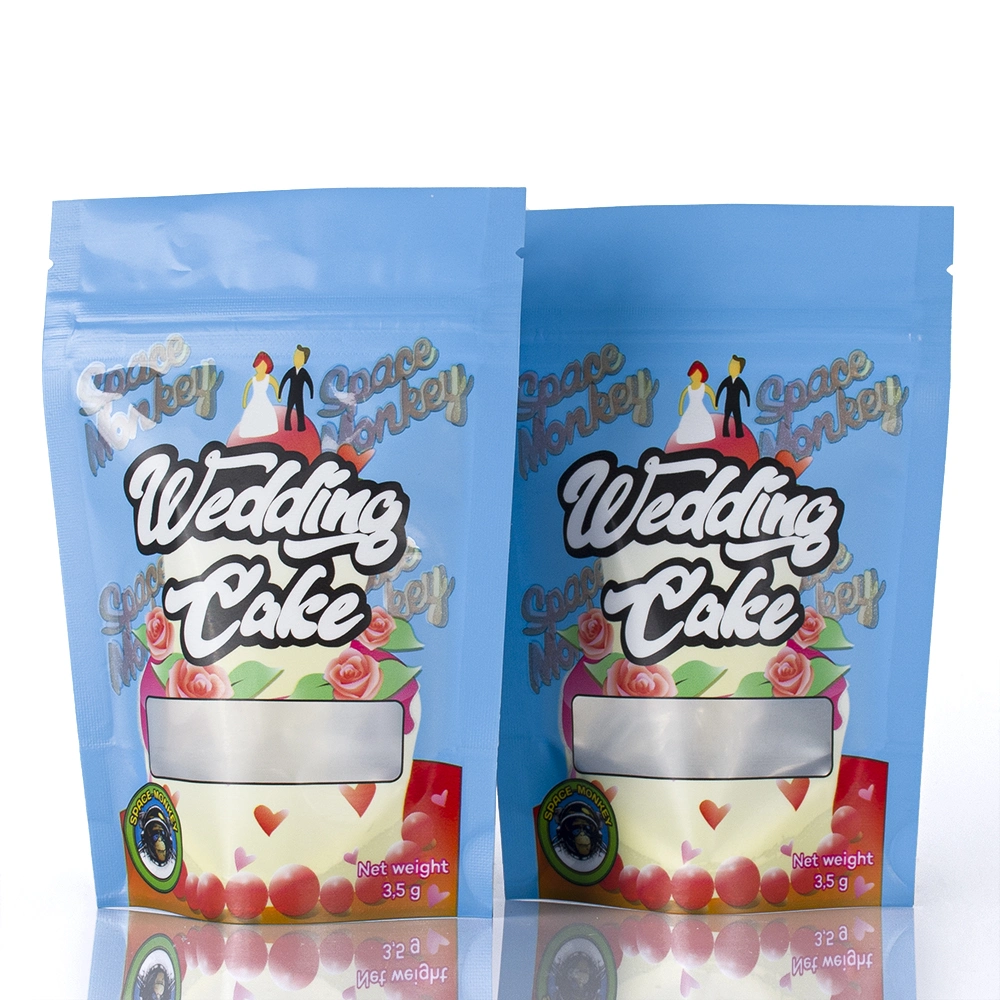 Wedding Holiday Gifts Cute Mylar Bags Zipper Lock Custom Candy Packaging