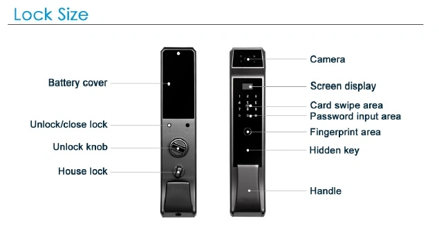 Smart Lock Combined Video Phone and Biometric Unlock (iLock 8)